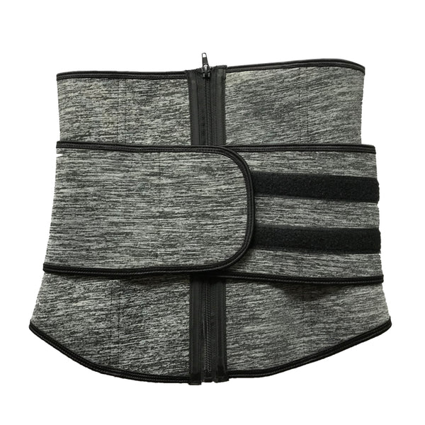 Size: S, Model: Double Straps, Color: Grey - sports belts fitness girdle abdomen corset belts belt waist corset sweat belt