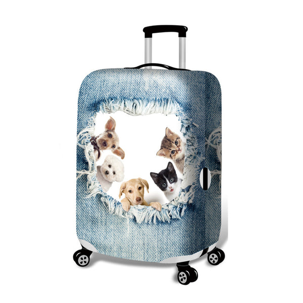 Color: White, Size: S - Travel case cover luggage cover