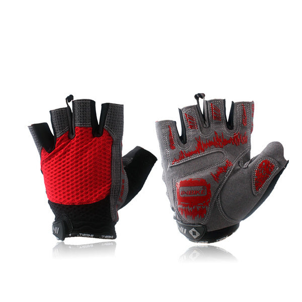 Inbike Cycling Gloves Half Finger Gloves -Male Black Red Blue