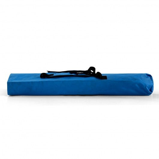 Portable Folding Steel Frame Hammock with Bag-Blue - Color: Blue